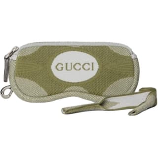 GUCCI Plain Knit Fabric Storage Bag Eyeglass Pouch Green