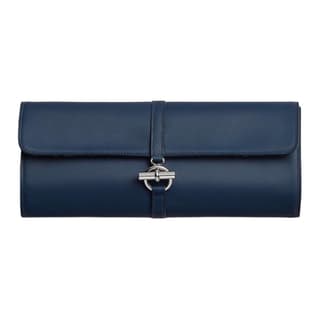 HERMES Glenan H High Technology, Silk, Swift Calfskin Clutch Navy