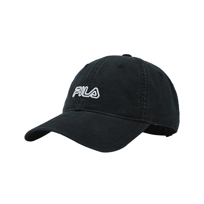 FILA Cotton Baseball Caps Jet Black