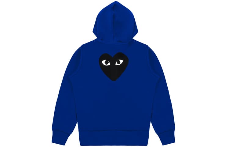 CDG Play Sweatshirt Jacket Blue Blue
