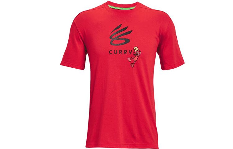 Under Armour Curry X Sesame Street Set in Sleeve T Shirt Red Red