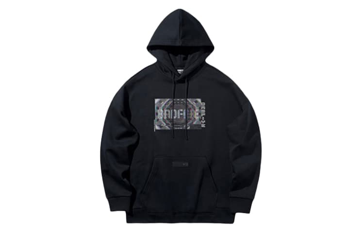 Li Ning Badfive Collection, Fleece Lined Pullover Sweatshirt New Standard Black