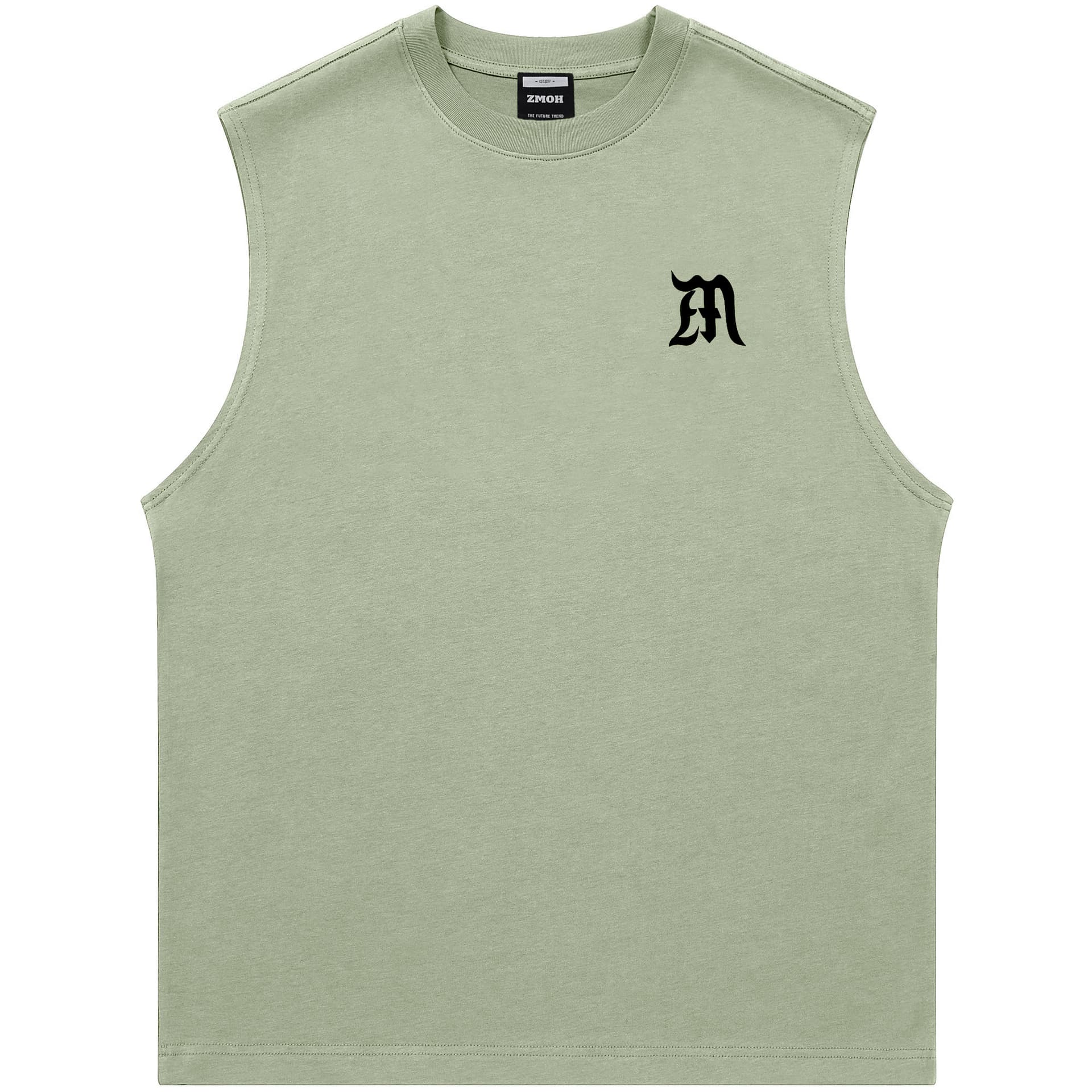 ZMOH Tank Tops Crew Neck Moderate Straight Fit