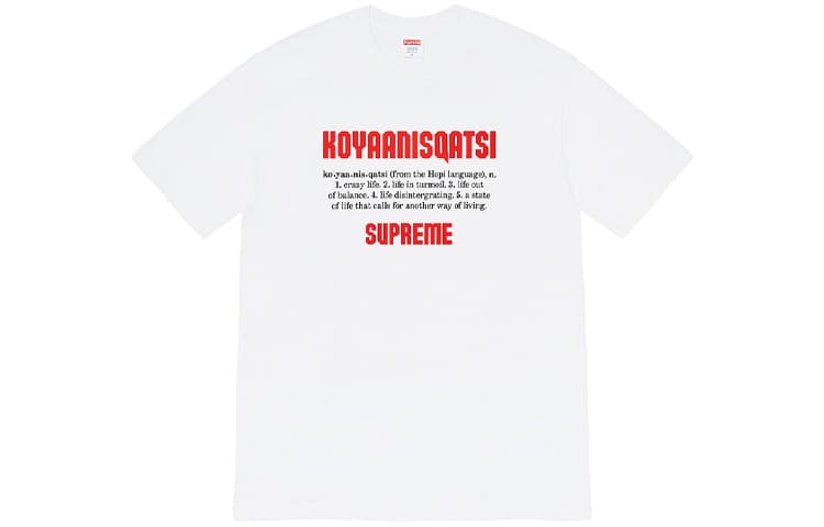 Supreme Koyaanisqatsi Tee White