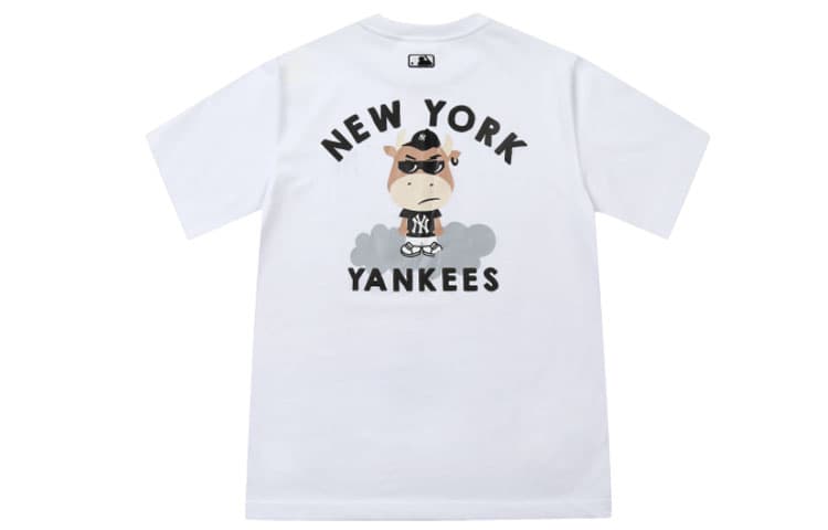 MLB New York Yankees TShirts White Crew Neck Moderate Straight Fit