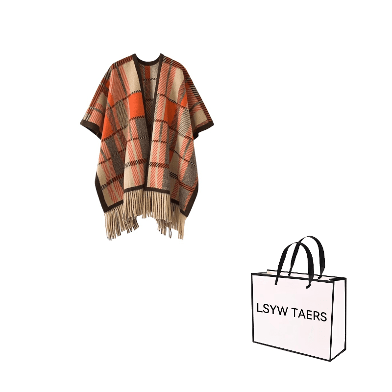 Bejirog Polyester Shawls Orange
