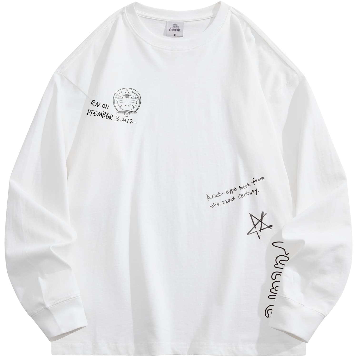 Doraemon TShirts Crew Neck Moderate Straight Fit