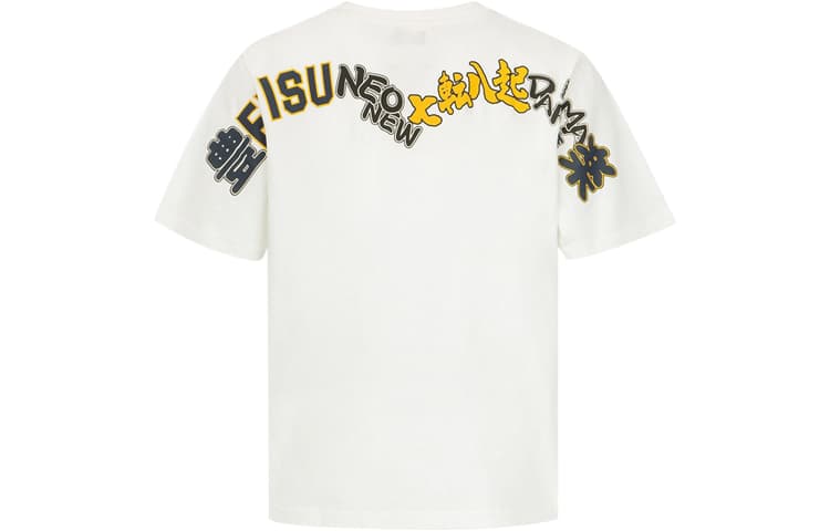 EVISU T Shirts Crew Neck Moderate Straight Fit White
