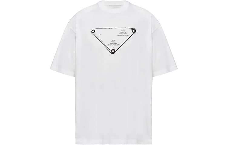 PRADA TShirts White Crew Neck Moderate