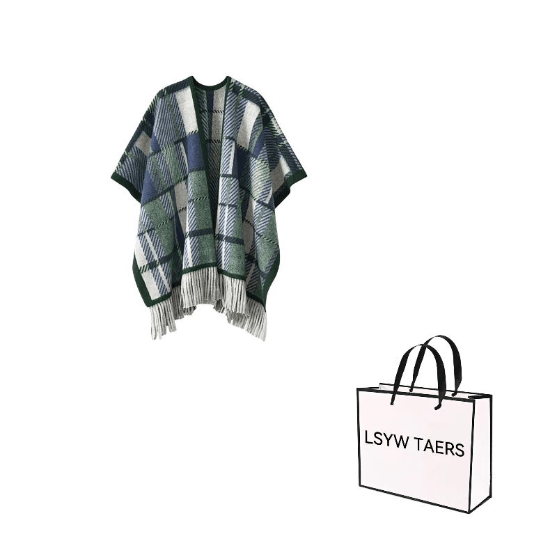 Bejirog Polyester Shawls Green