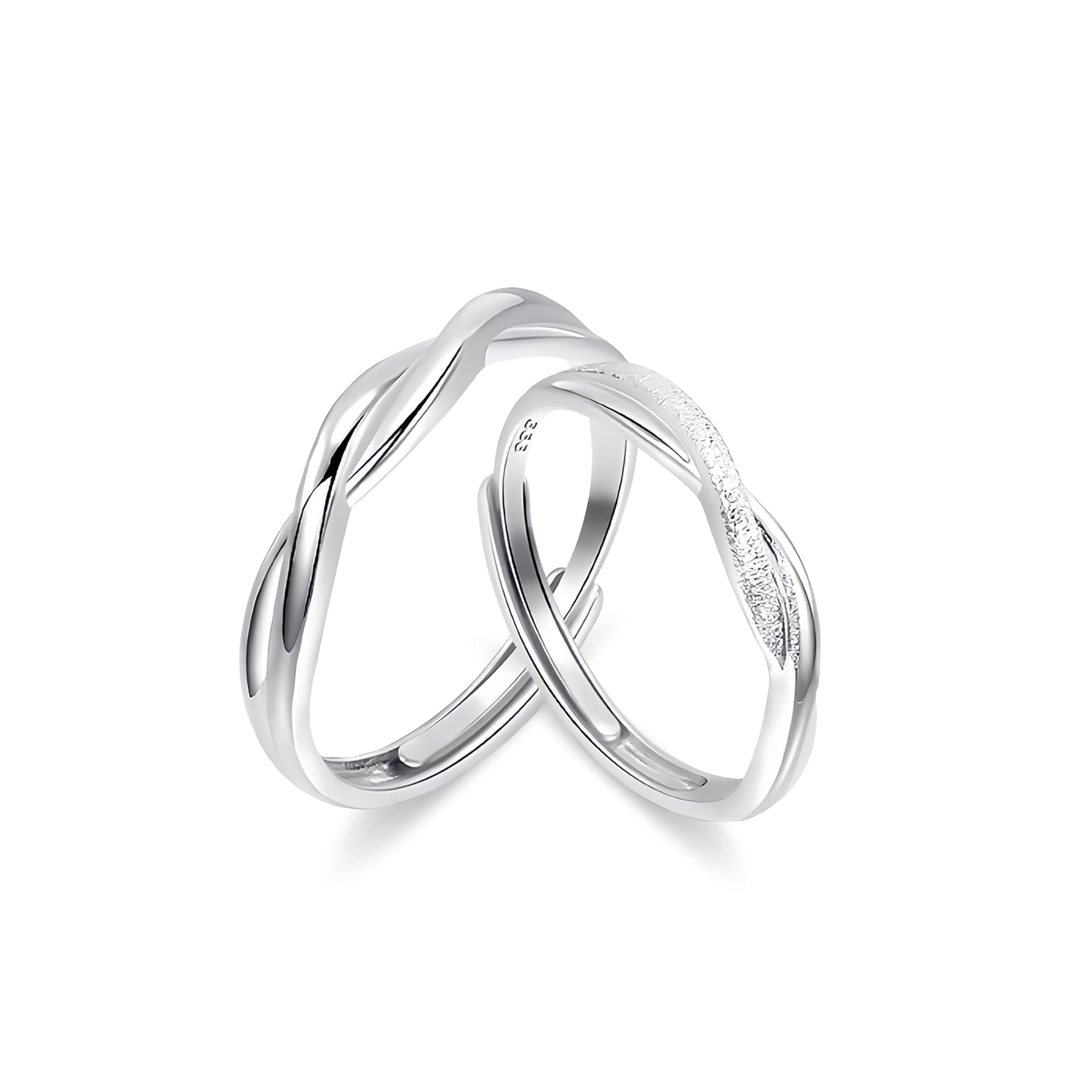 MOLADY 925 Sterling Silver Sterling Silver Ring Pair