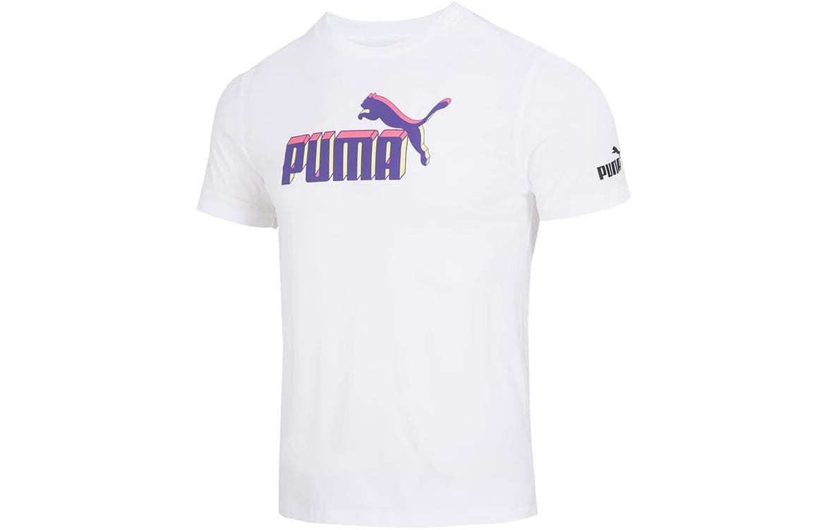 PUMA Set in Sleeve T Shirt White White