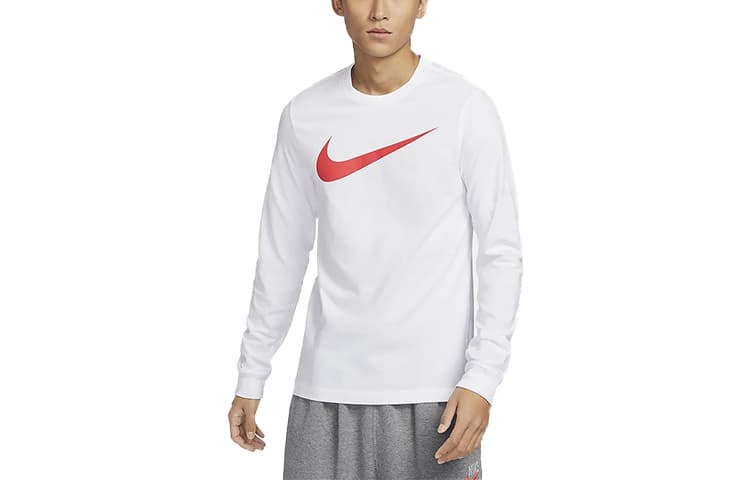 Nike TShirts White Crew Neck Moderate Straight Fit
