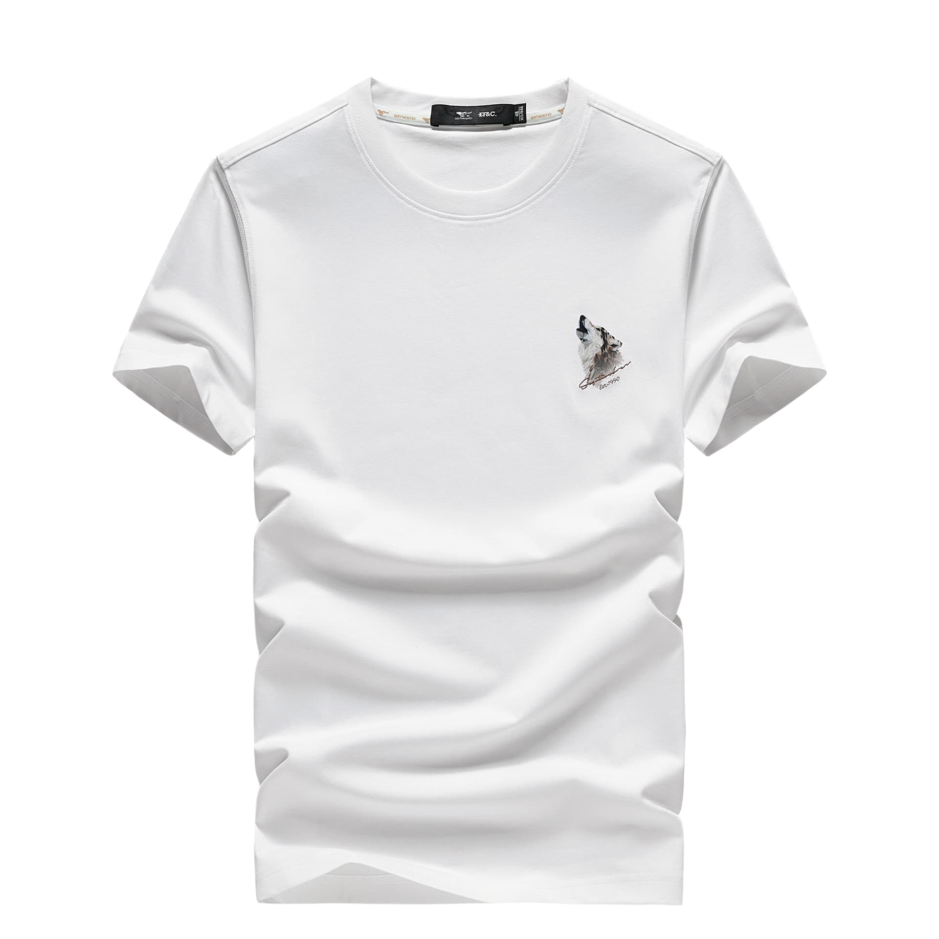 SEPTWOLVES TShirts Crew Neck Thin Straight Fit