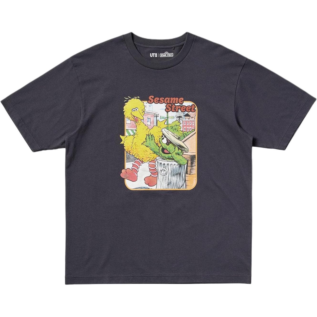 UNIQLO X SESAME STREET Sesame Street Collaboration TShirts Dark Gray Crew Neck