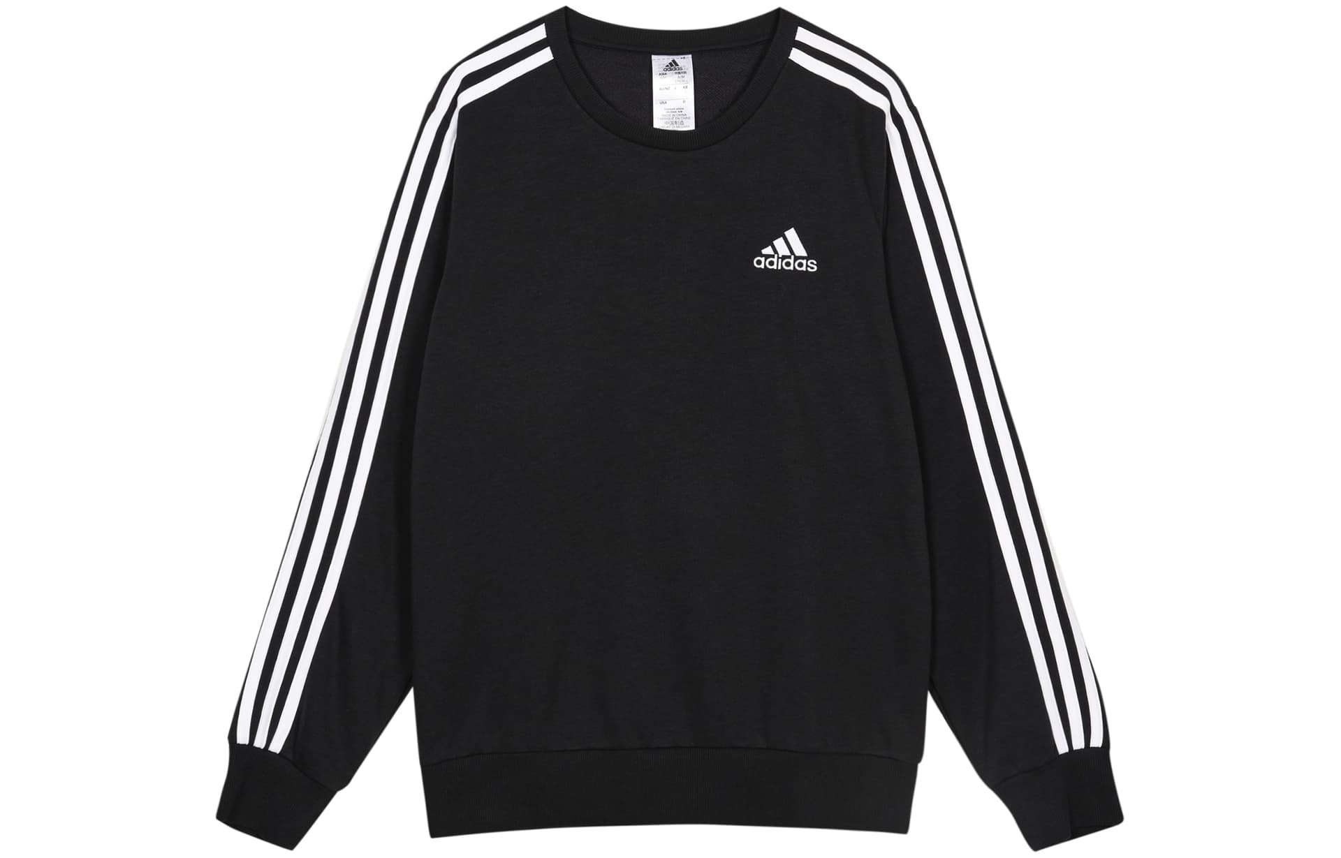 Adidas 3 Stripes Sweatshirt Black
