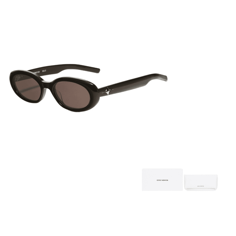 Oval-frame sunglasses Dark Brown