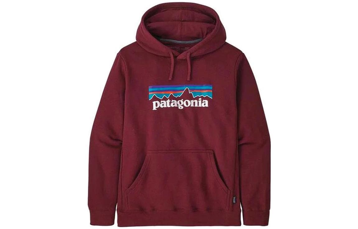 Patagonia Uprisal P 6 Logo Print Thickened Fleece Lined Pullover Hooded Sweatshirt