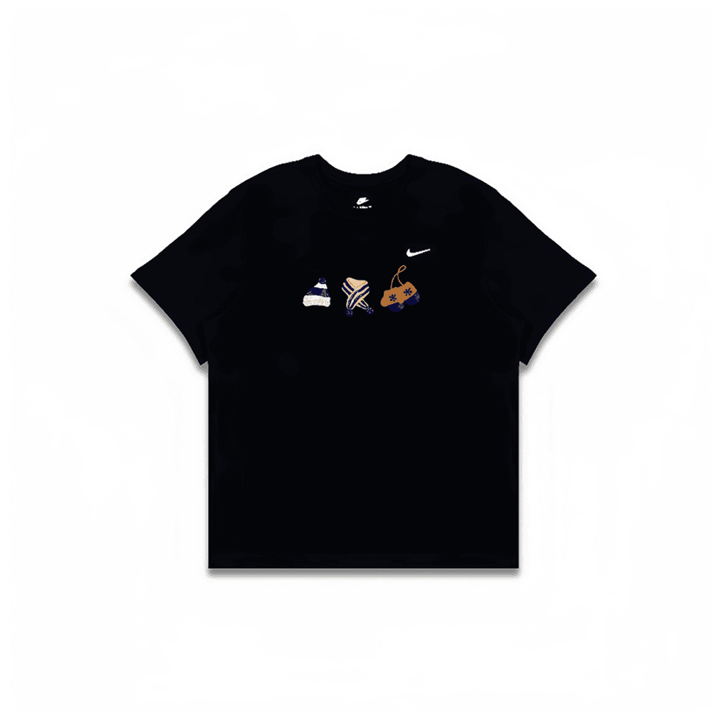 Nike T Shirts Black Crew Neck Moderate Straight Fit Black