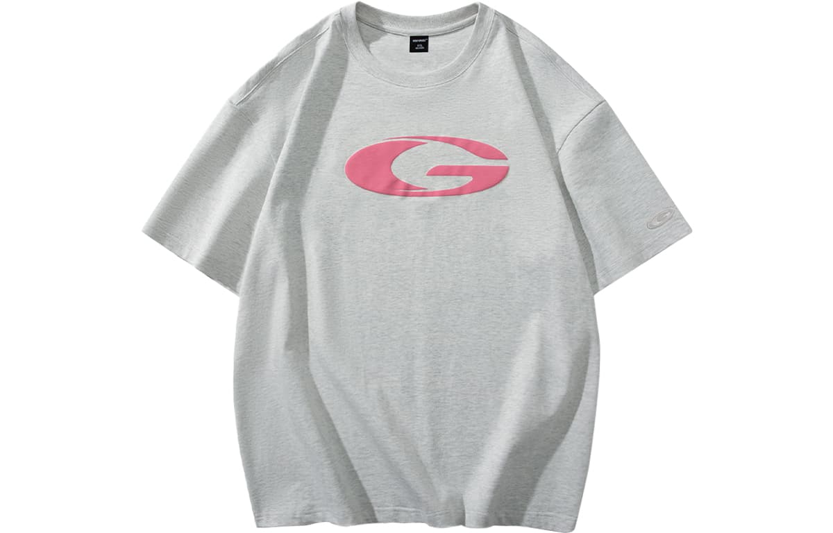 GOLFCROSS T Shirts Crew Neck Moderate Straight Fit Gray