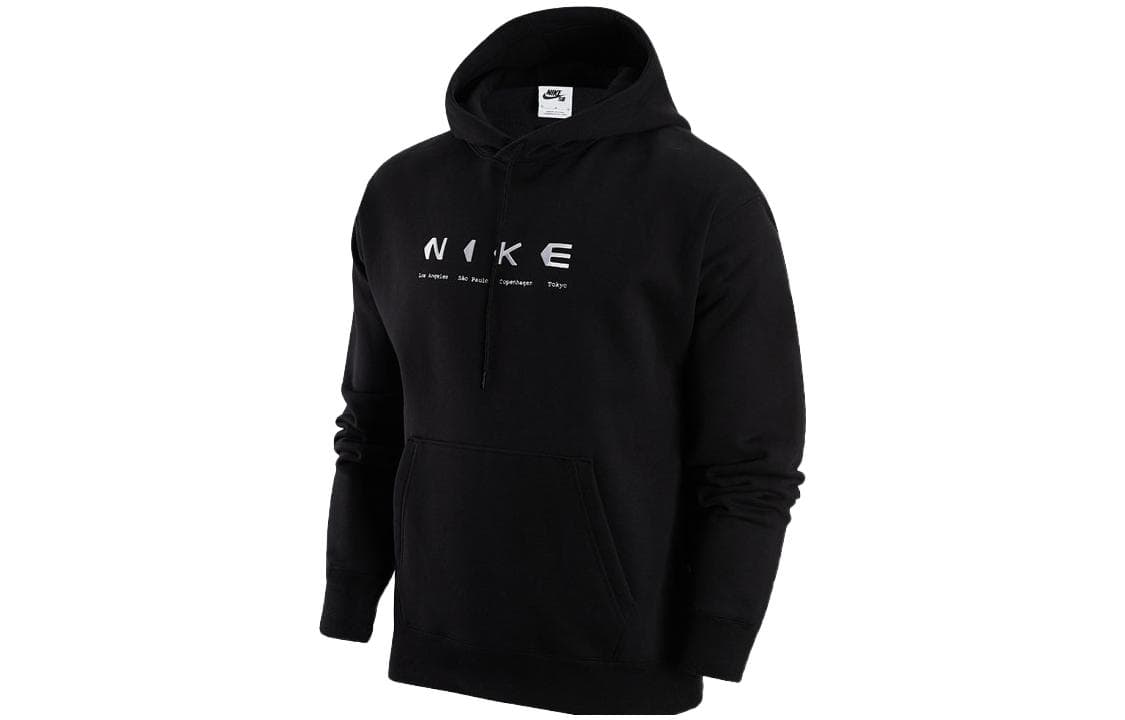 Nike Sweatshirts Black Hooded Moderate Straight Fit