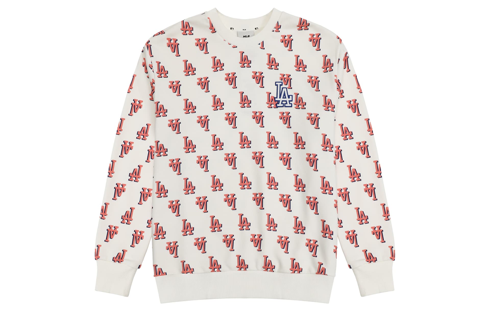 MLB Los Angeles Dodgers Sweatshirts Cream Crew Neck Moderate