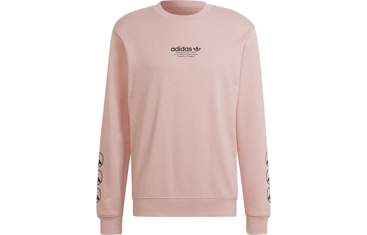 Adidas Originals Sweatshirts Pink Crew Neck Moderate Regular