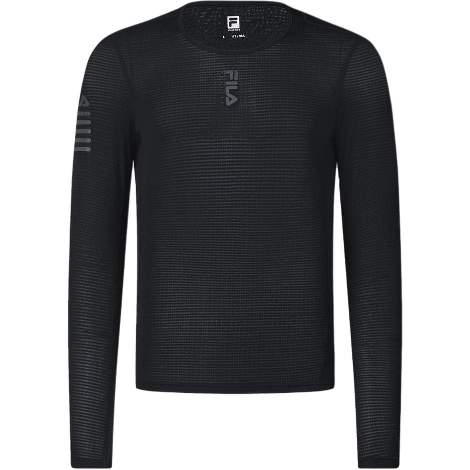 FILA TShirts Black Crew Neck Moderate Straight Fit