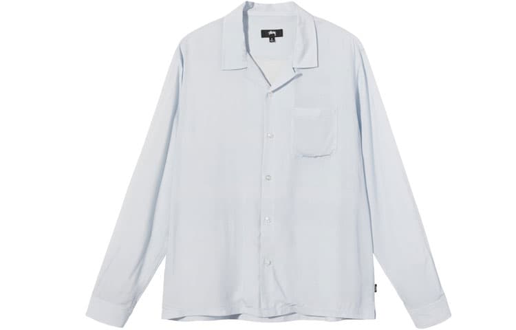 Stussy Shirts Light Gray Lapel Moderate Other Light Gray
