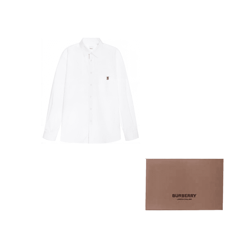 Burberry Monogram Motif Technical Cotton Shirt White White