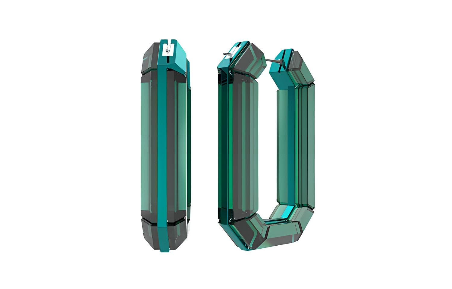 Swarovski Lucent Earrings Green