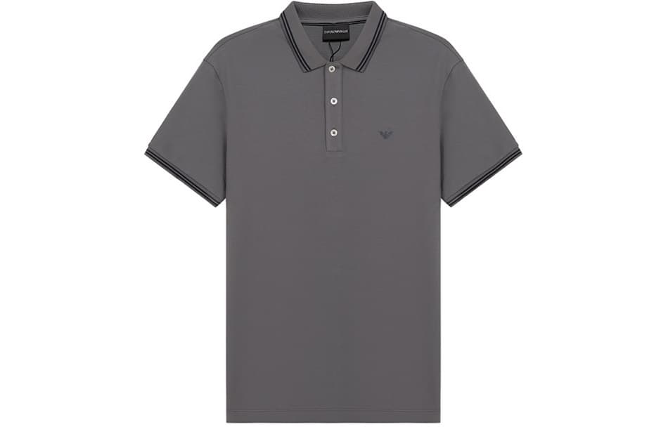EMPORIO ARMANI Polo Shirts Dark Gray Polo Collar Moderate Other Dark Gray