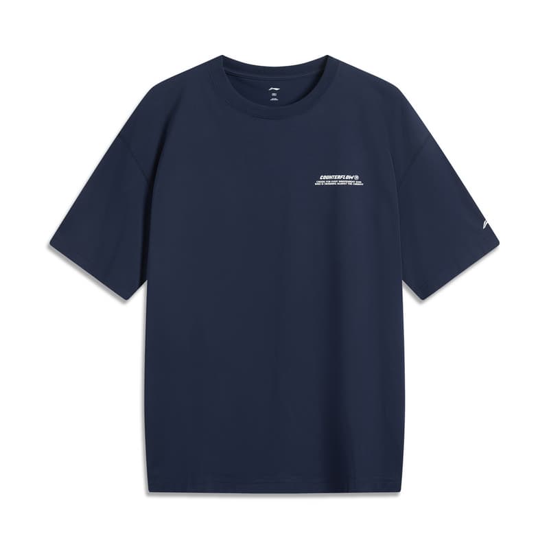 Li Ning Outdoor Counterflow T Shirt Dark Iris Blue