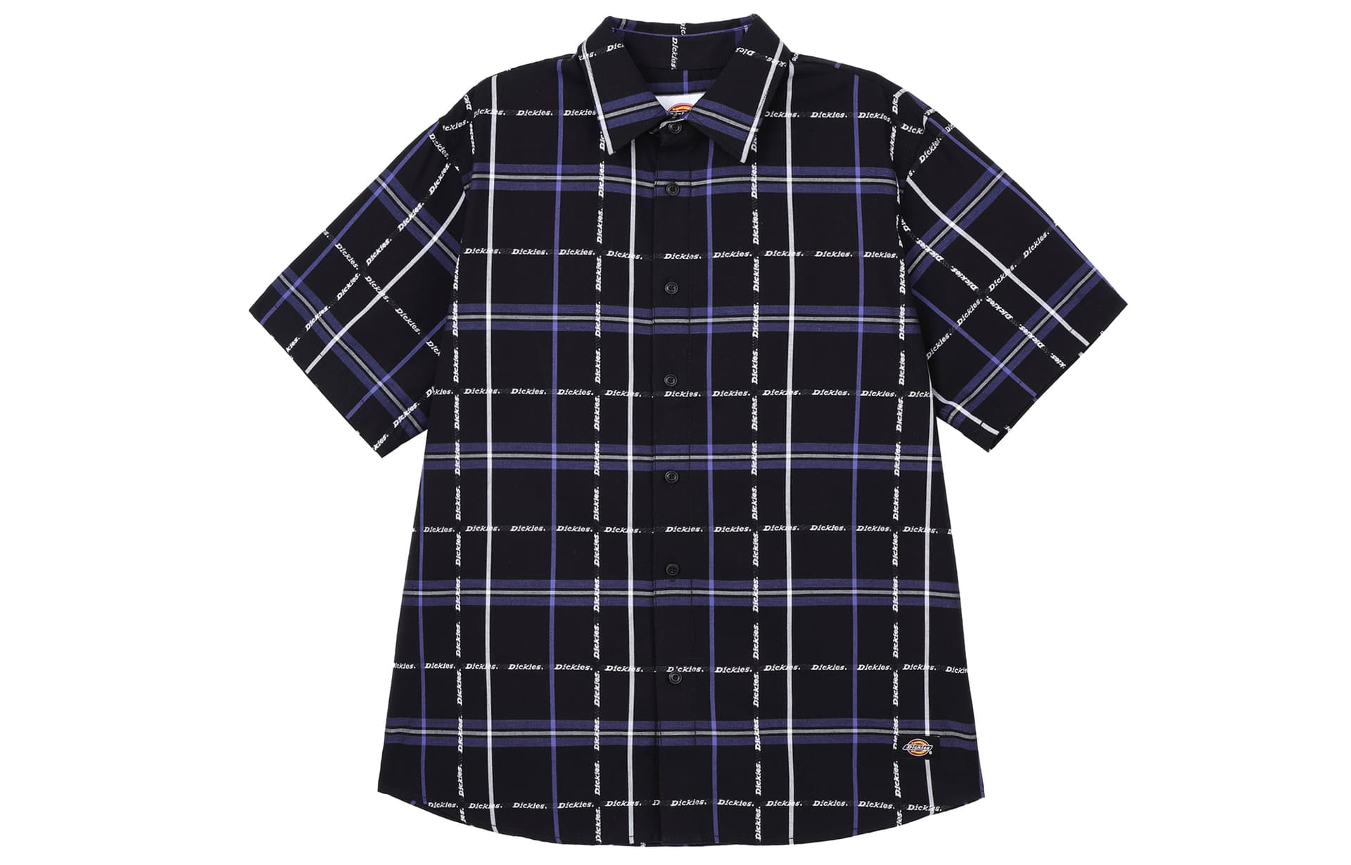 Dickies Shirts Black Lapel Moderate Shirt Black