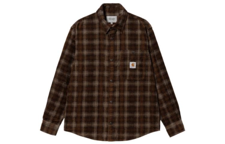 Carhartt WIP Shirts Coffee Polo Collar Moderate Other Coffee