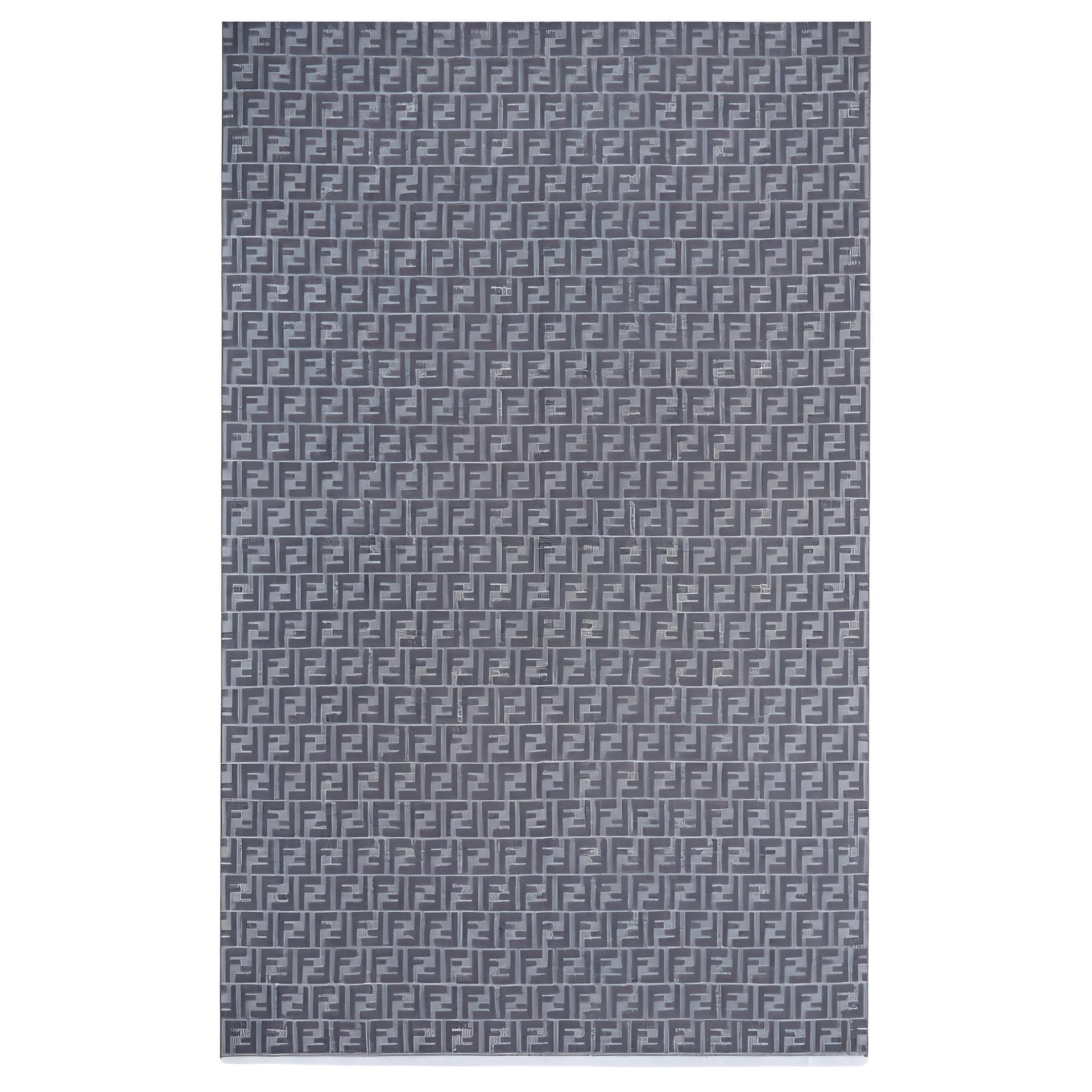 FENDI Ff Jacquard Frayed Edge Scarf Blue