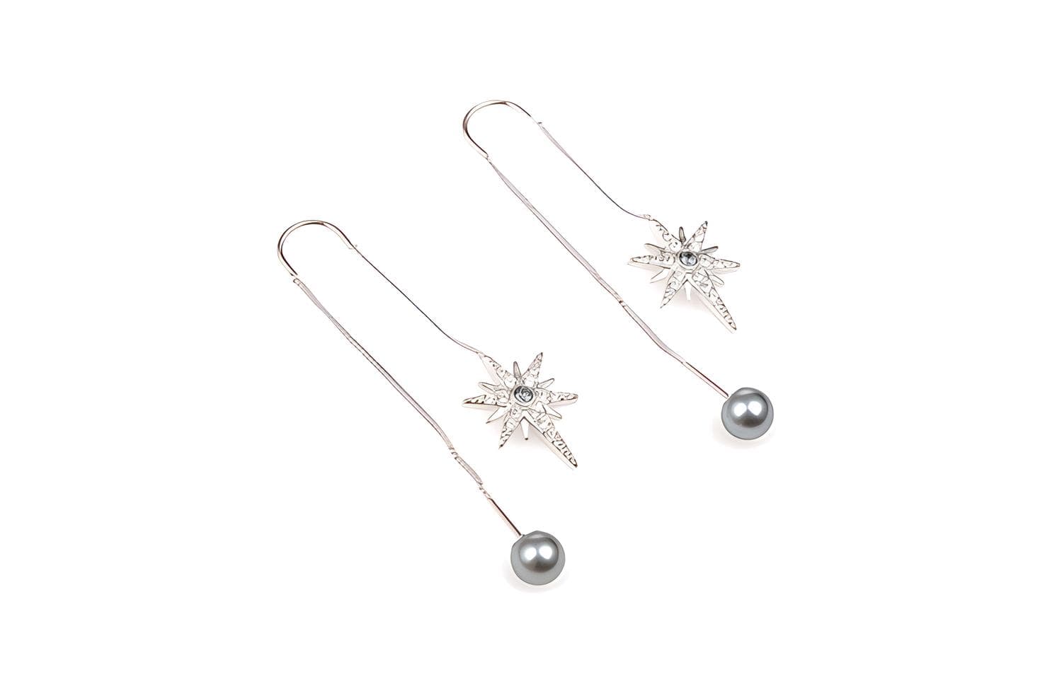 Swarovski Snowflake White Gold plated Earrings Silver