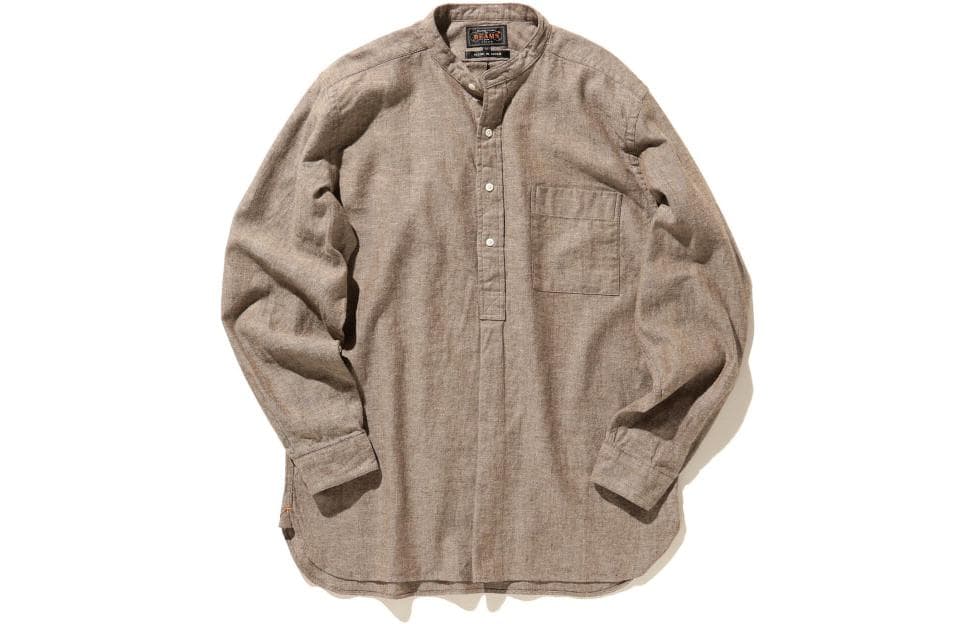 Beams Shirts Crew Neck Moderate Other Brown