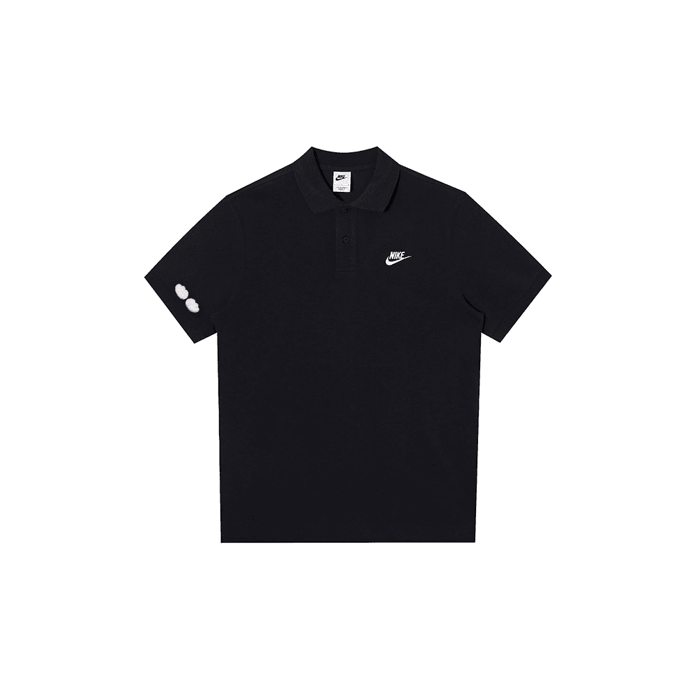 Nike Polo Shirts Black Polo Collar Moderate Straight Fit Black