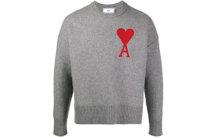AMIPARIS Sweaters Gray Crew Neck Moderate Other Gray