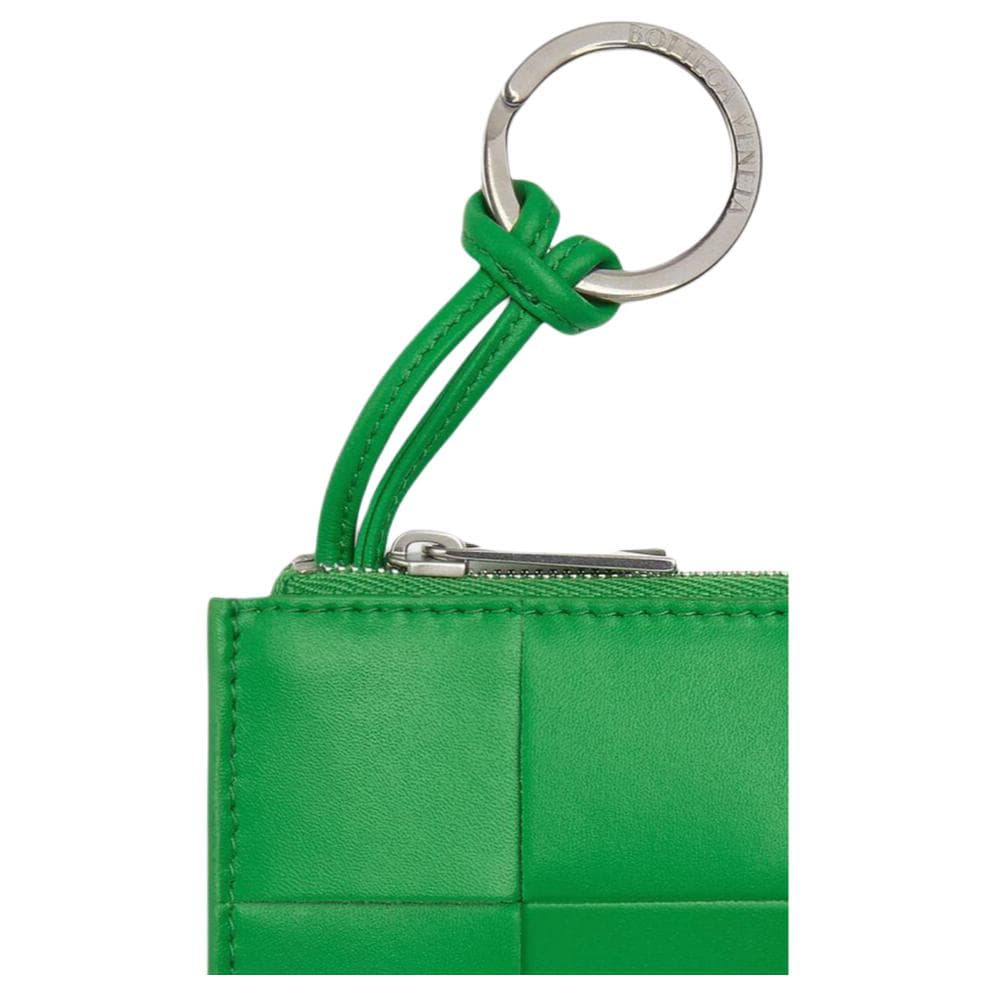 Bottega Veneta Cow Key Pouch Parrot Green