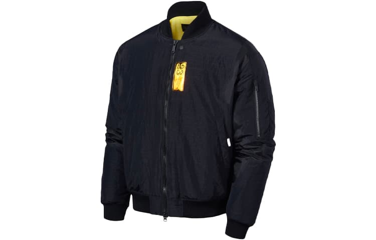 Jordan Jackets Black Baseball Collar Moderate Pilot