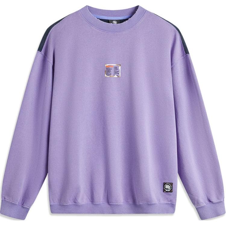 Li Ning Badfive Sweatshirt Fluorescent Star Purple/Dark Marine Blue