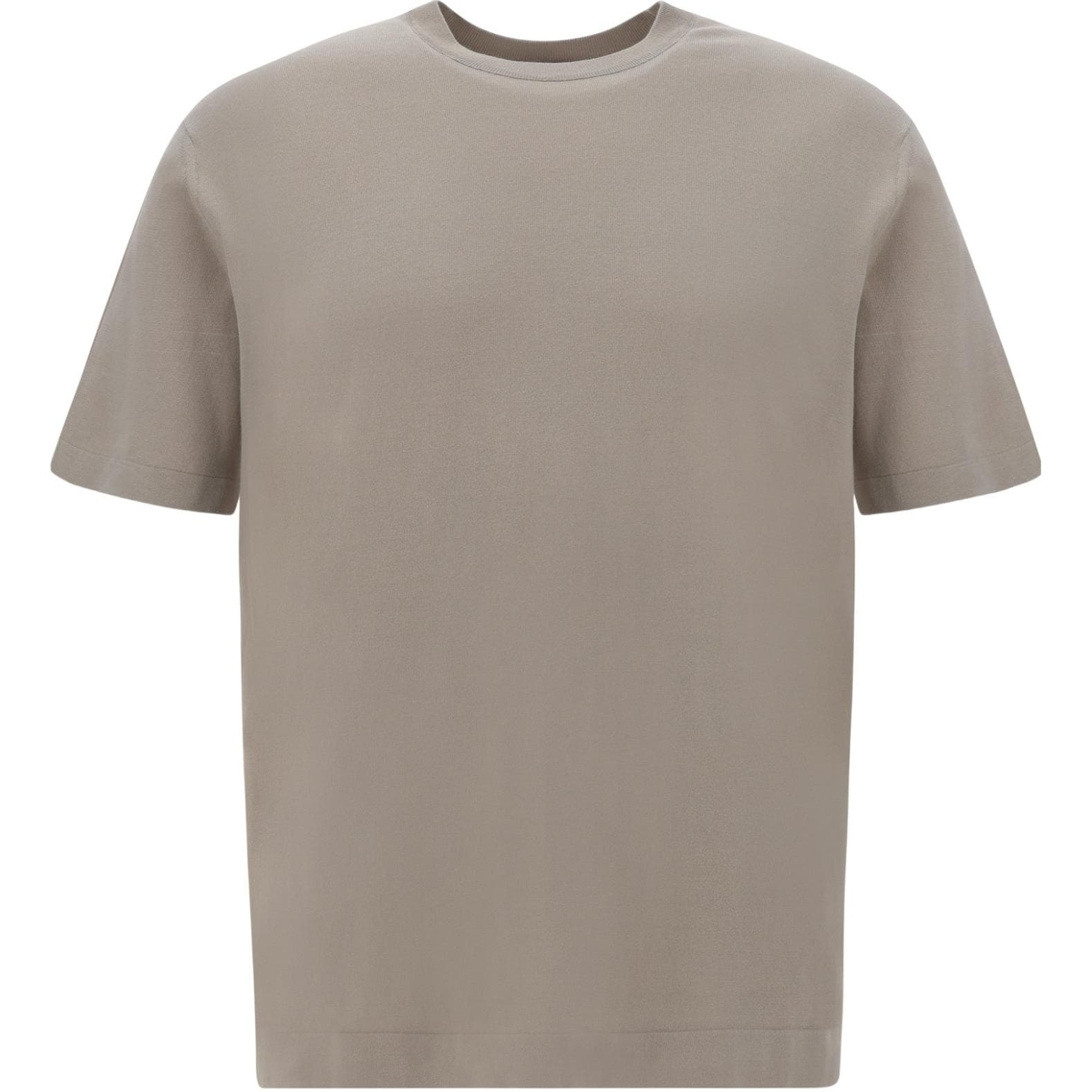 Loro Piana T Shirts Taupe Crew Neck Moderate Straight Fit Taupe