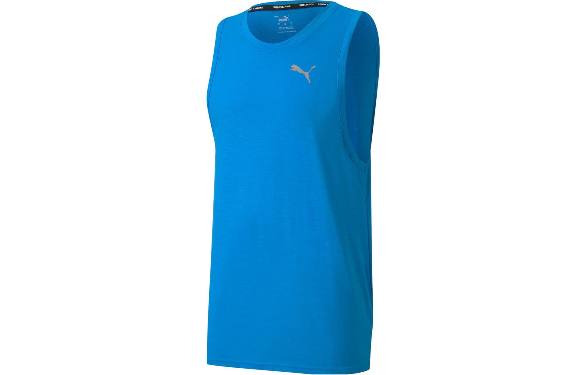 PUMA Tank Tops Blue Crew Neck Moderate Straight Fit Blue