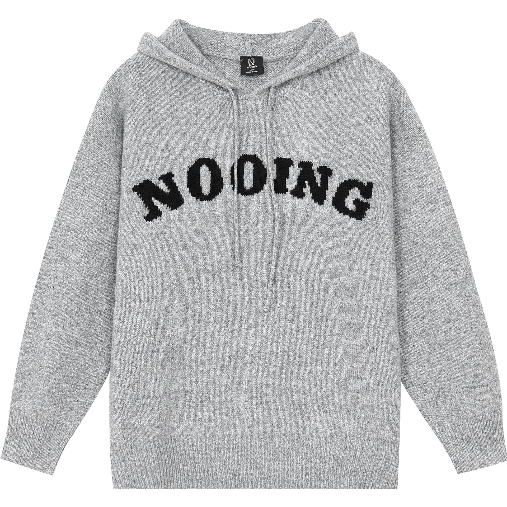 NOOING Knitwear Gray Hooded Moderate Other Gray