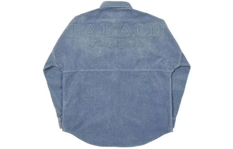 PALACE Washed Drop Shoulder Cord Shirt Blue