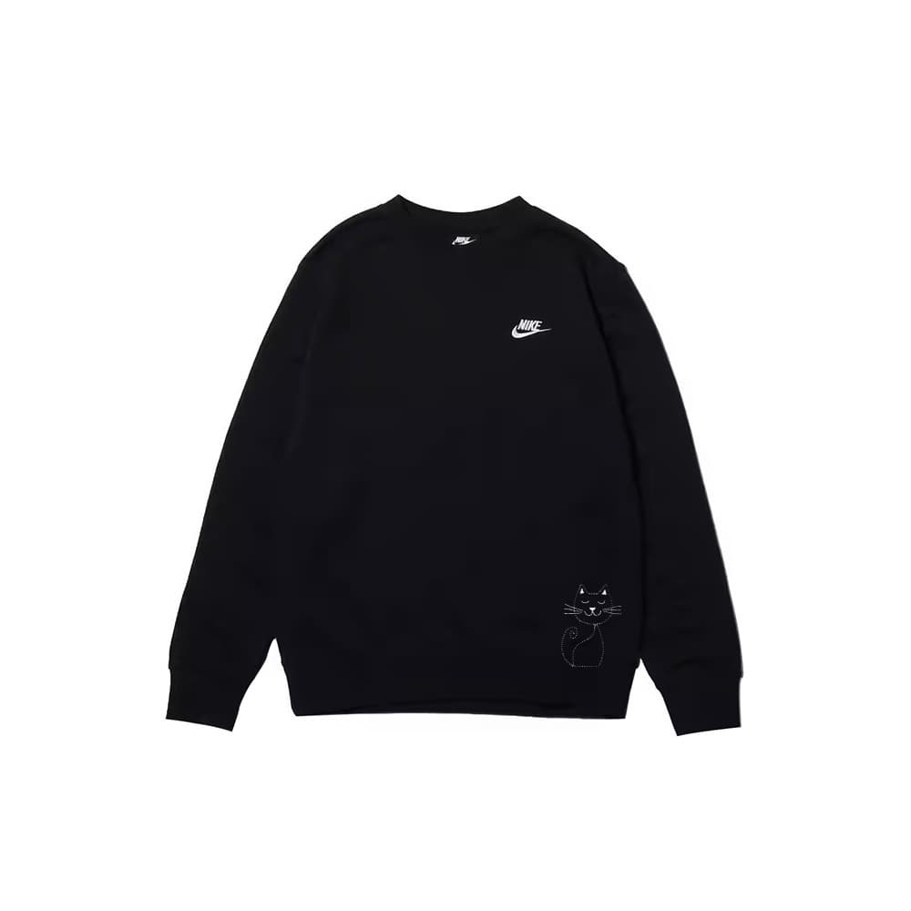 Nike Sweatshirts Black Crew Neck Moderate Regular Black