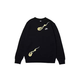 Nike Sweatshirts Black Crew Neck Moderate Regular