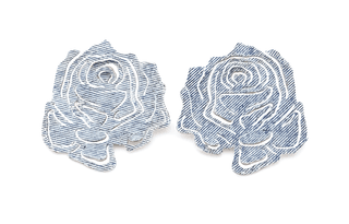 Y/Project Brass Stud Earrings Blue